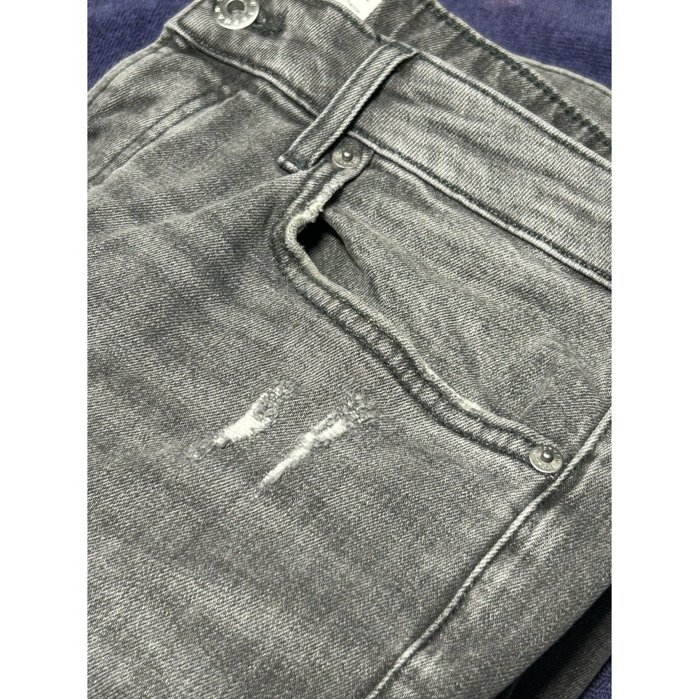 Topman Stretch Skinny Button Fly Denim Jeans Mens‎ 32x32 Black Light Wash Casual